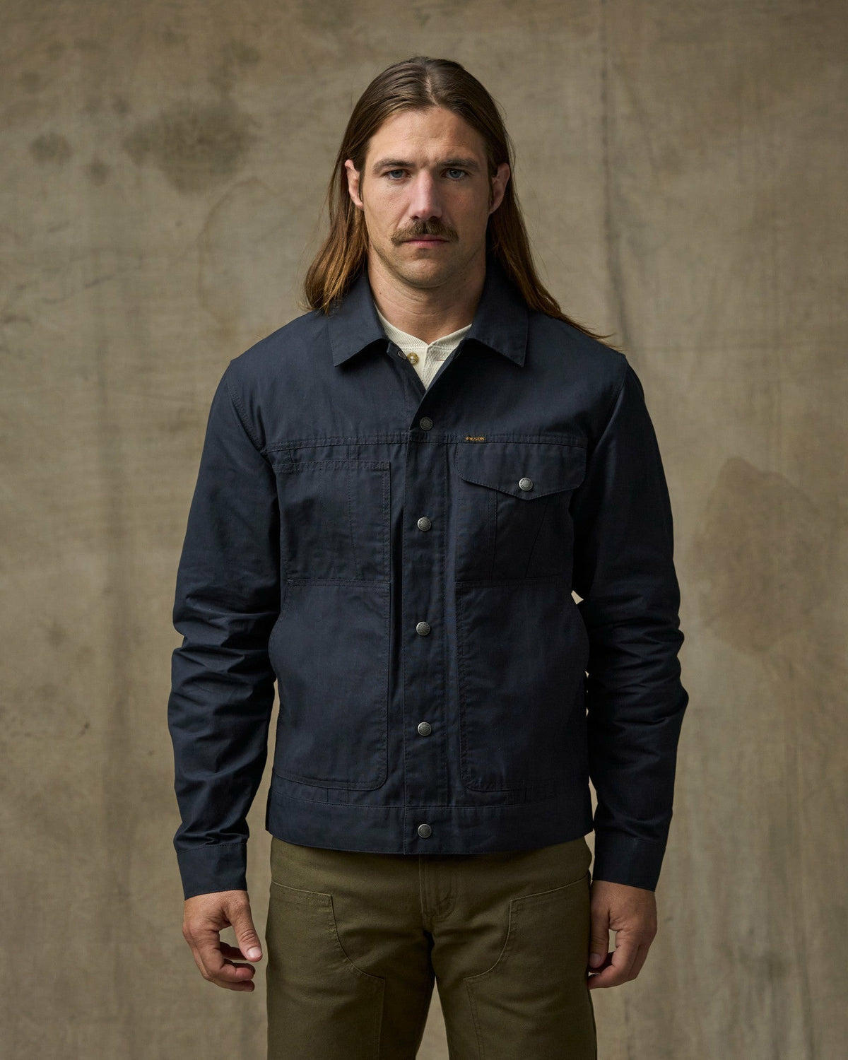Filson Essential / Dry Wax Short Cruiser Jacket - Navy