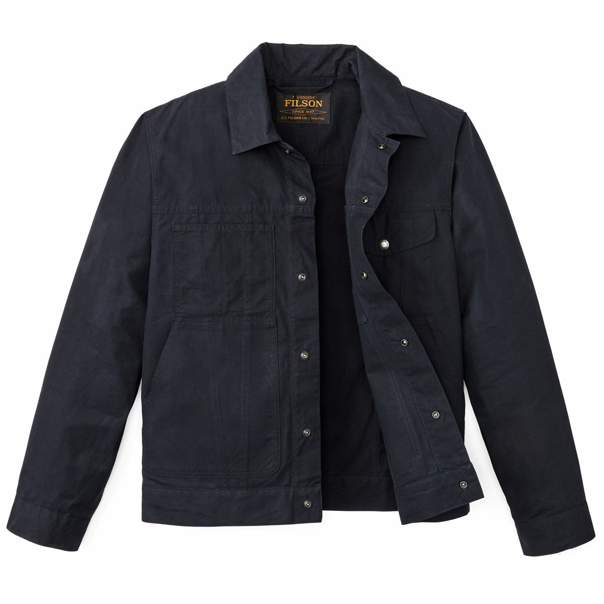 Filson Essential / Dry Wax Short Cruiser Jacket - Navy