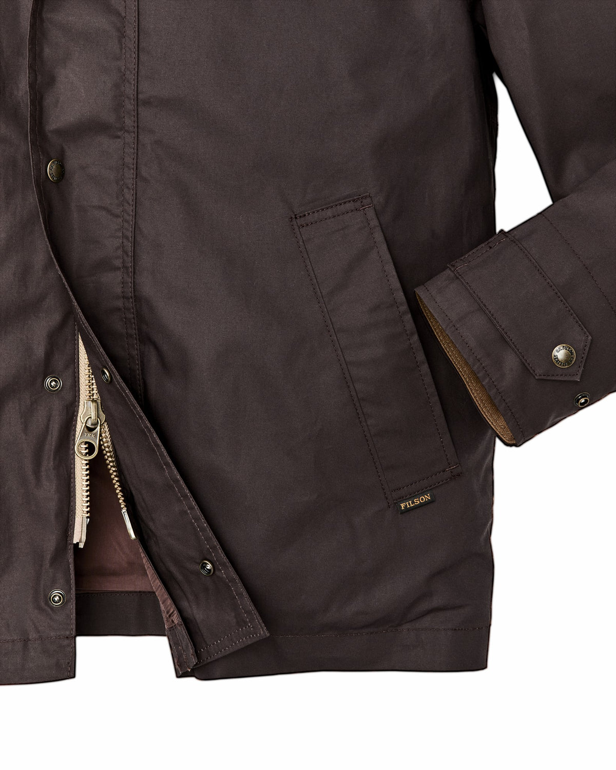 Filson Premium / Dry Wax Short Field Jacket - Dark Brown
