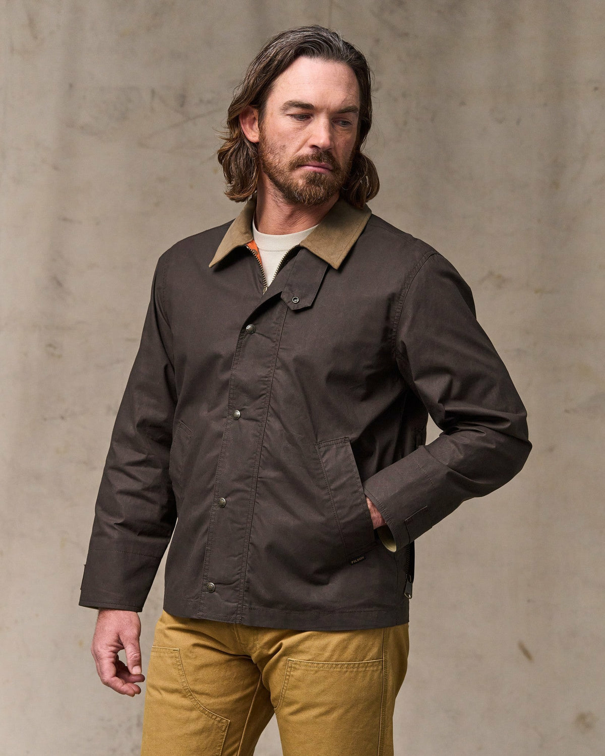 Filson Premium / Dry Wax Short Field Jacket - Dark Brown