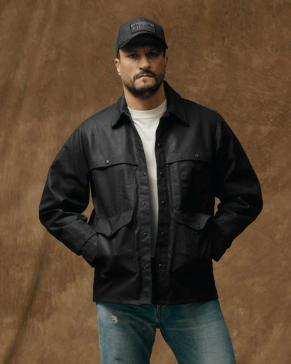 Filson Everyday / Lined Tin Cloth Cruiser Jacket - Black