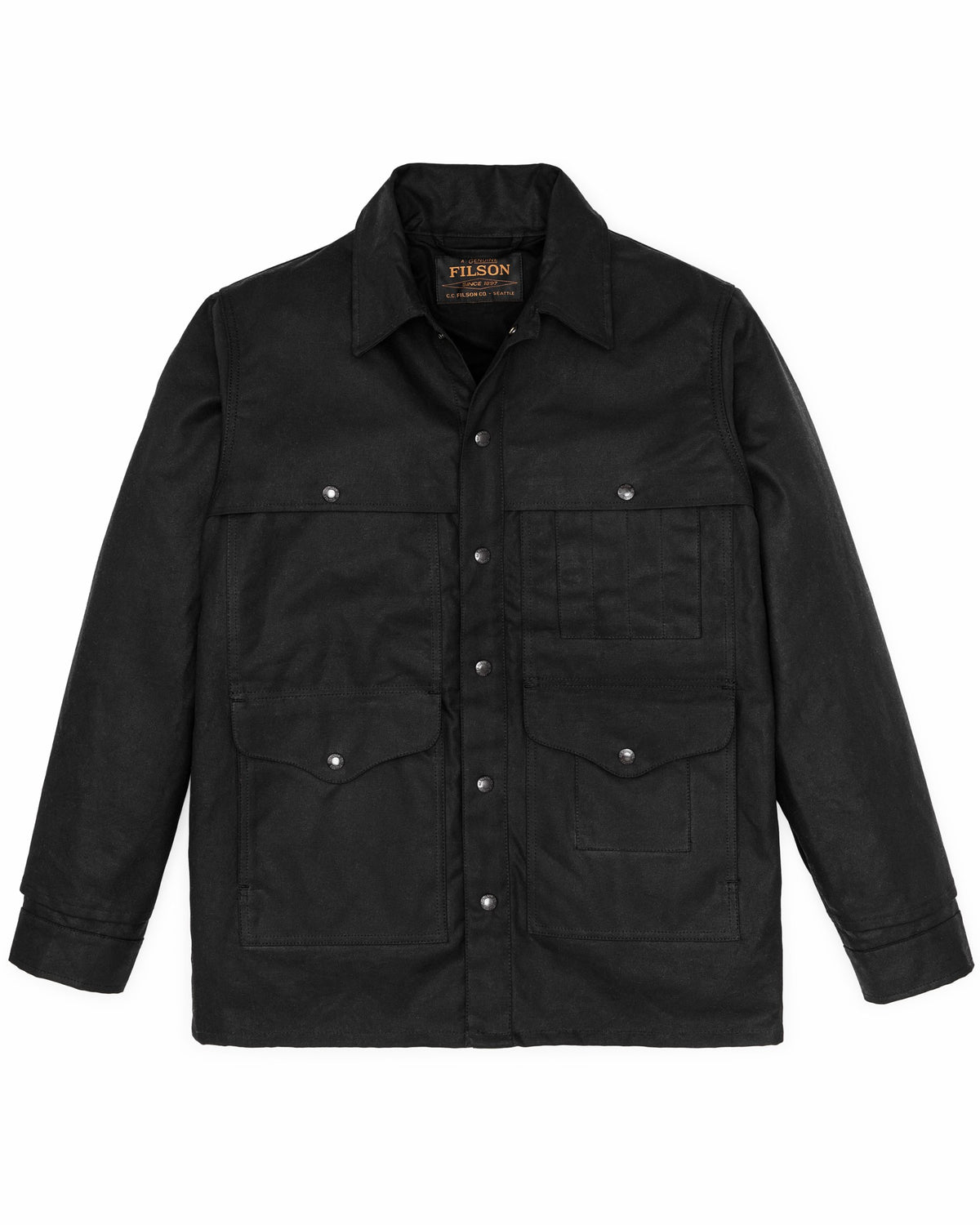 Filson Everyday / Lined Tin Cloth Cruiser Jacket - Black