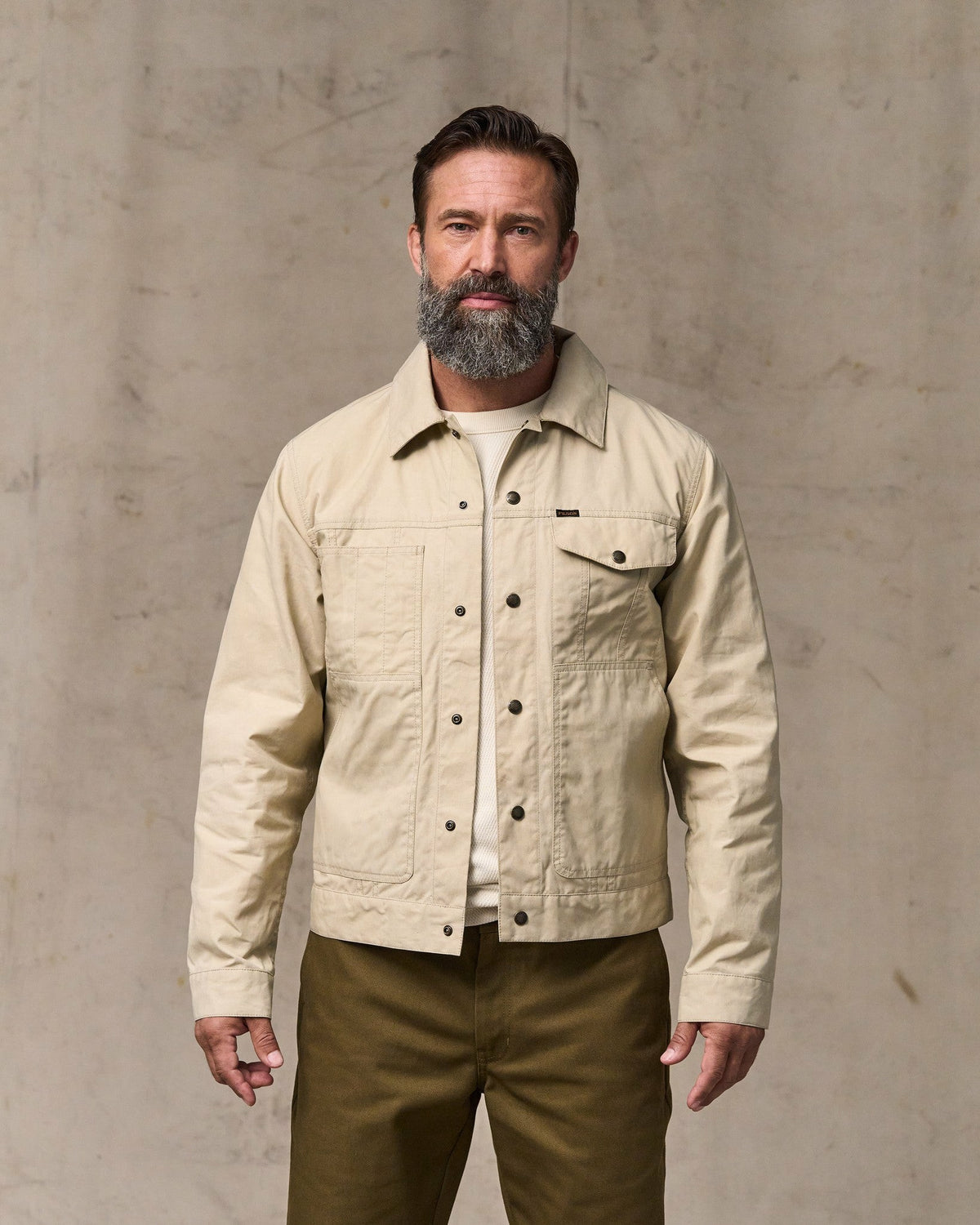 Filson Signature / Dry Wax Short Cruiser Jacket - Quail Tan
