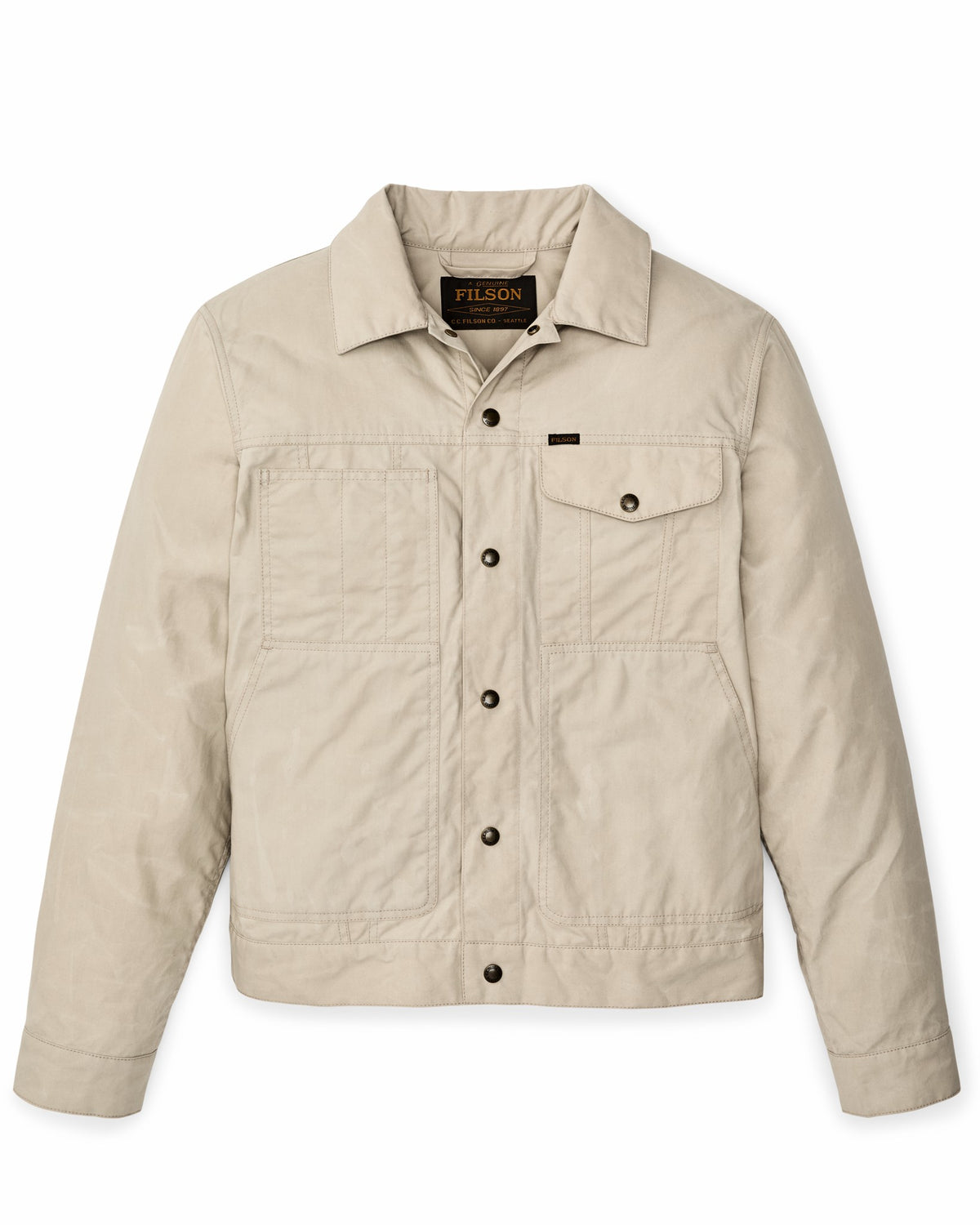 Filson Signature / Dry Wax Short Cruiser Jacket - Quail Tan