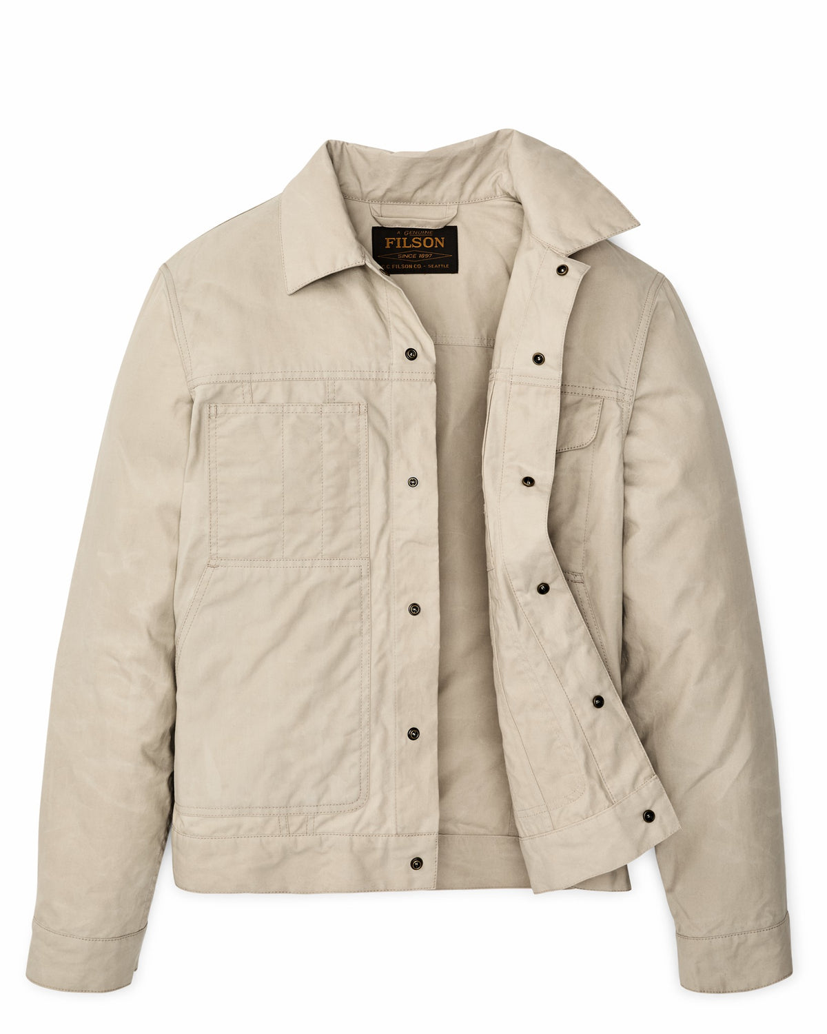 Filson Signature / Dry Wax Short Cruiser Jacket - Quail Tan