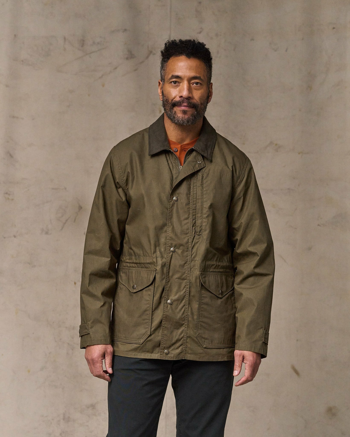 Filson Popular / Dry Wax Mile Marker Coat - Burnt Olive