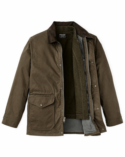 Filson Popular / Dry Wax Mile Marker Coat - Burnt Olive