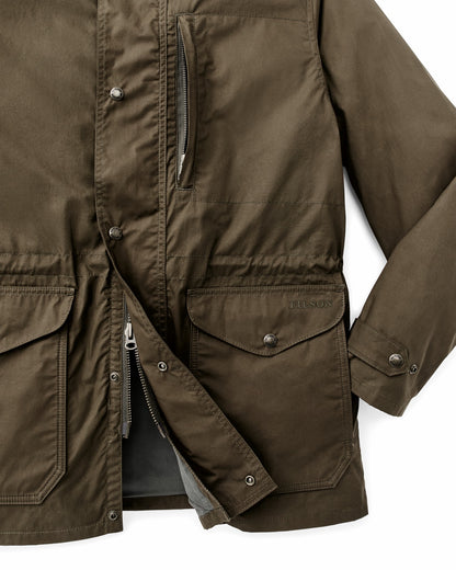 Filson Popular / Dry Wax Mile Marker Coat - Burnt Olive