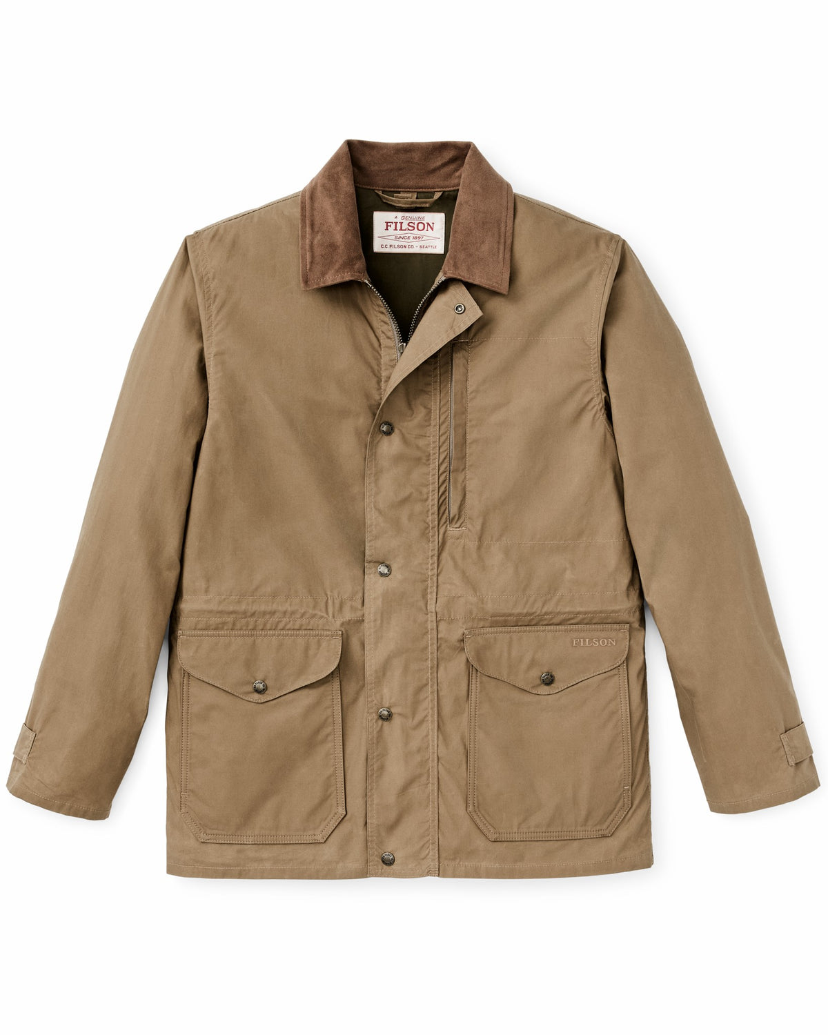 Filson Recommended / Dry Wax Mile Marker Coat - Dark Beige
