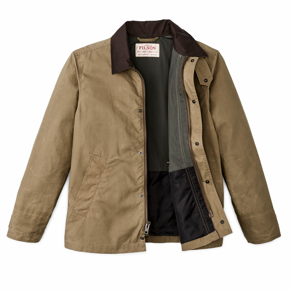 Filson Customer Favorite / Dry Wax Short Field Jacket - Dark Beige
