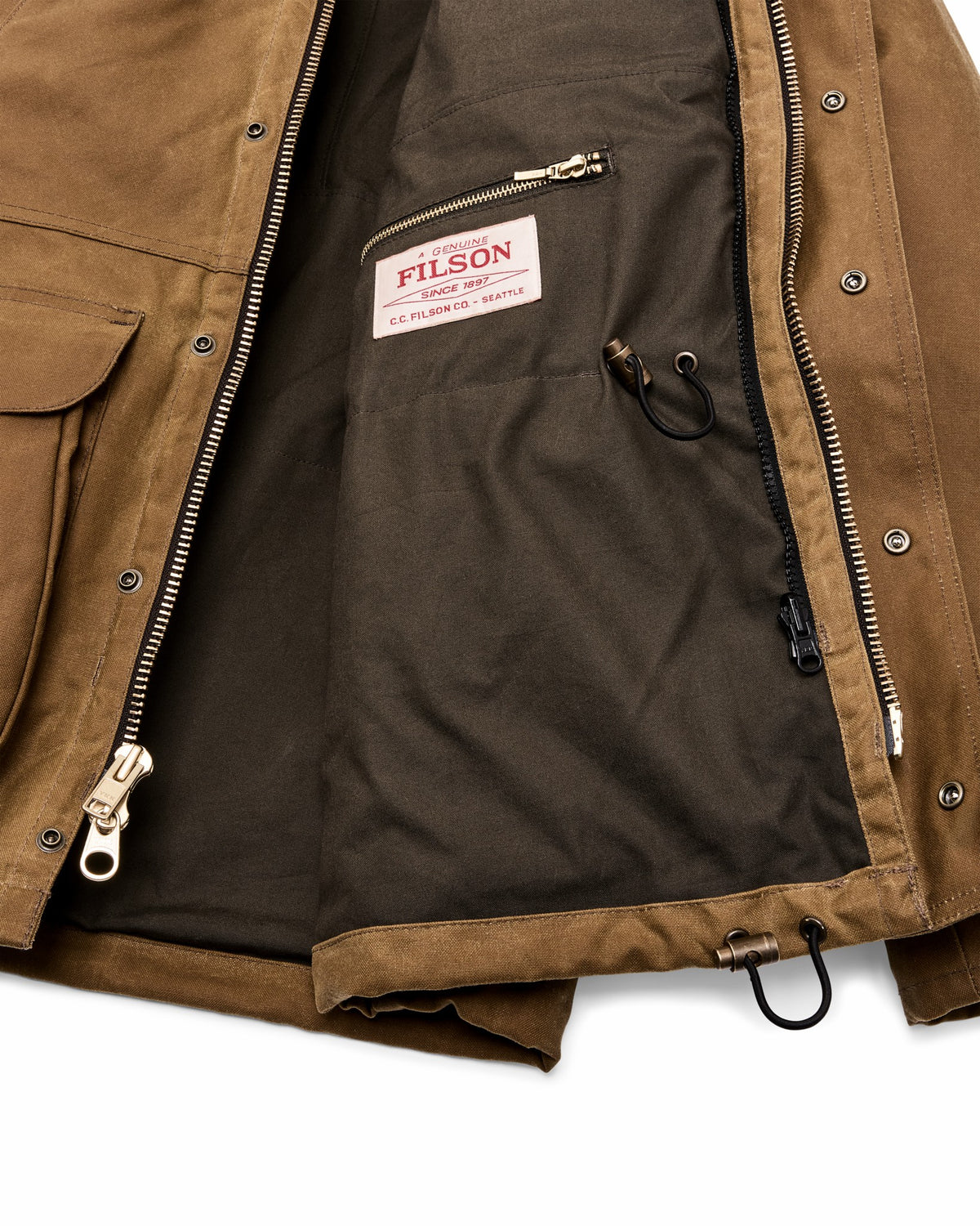 Filson Value / Lined Tin Cloth Field Jacket - Dark Tan