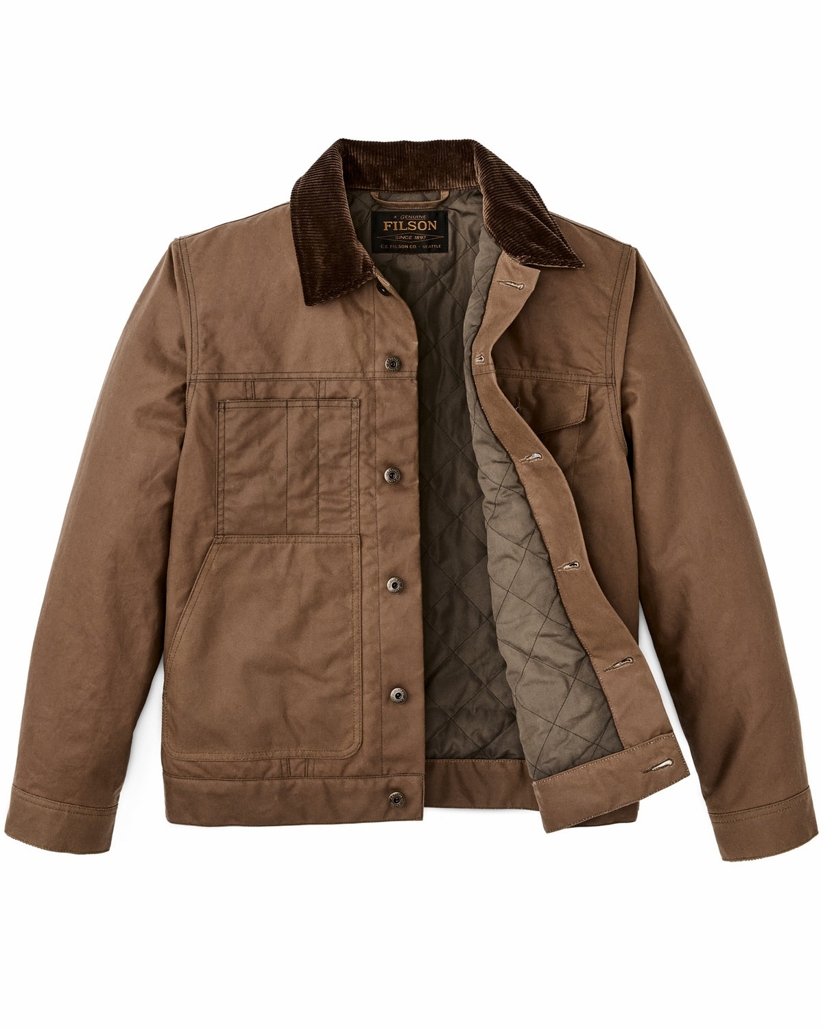 Filson Sale / Insulated Short Cruiser Jacket - Dark Brown