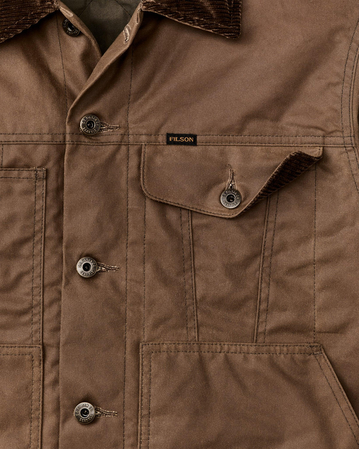 Filson Sale / Insulated Short Cruiser Jacket - Dark Brown