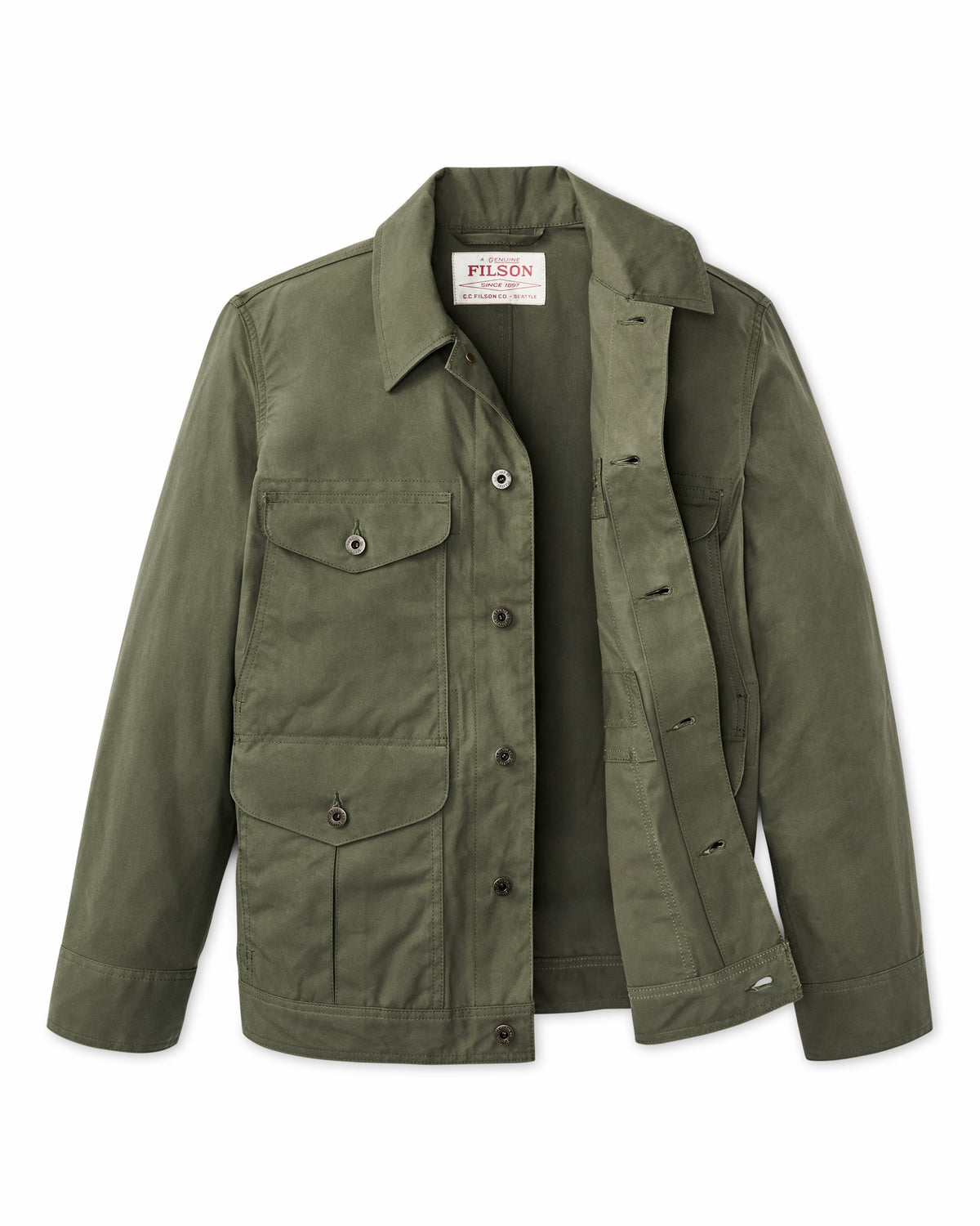 Filson Classic / Dry Wax Journeyman Jacket - Olive Green
