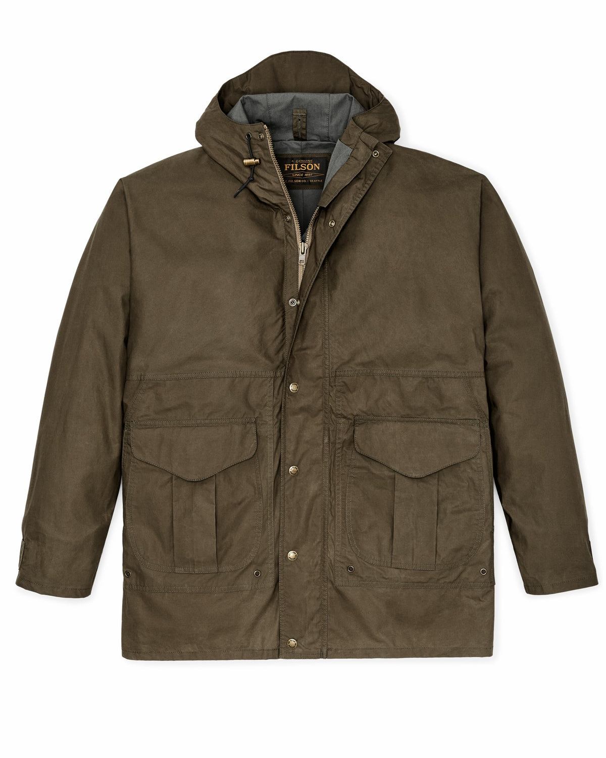 Filson Classic / Dry Wax Omak Coat - Burnt Olive