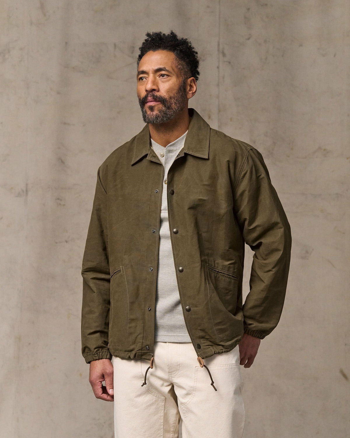 Filson Featured / Dry Wax Windbreaker - Military Olive