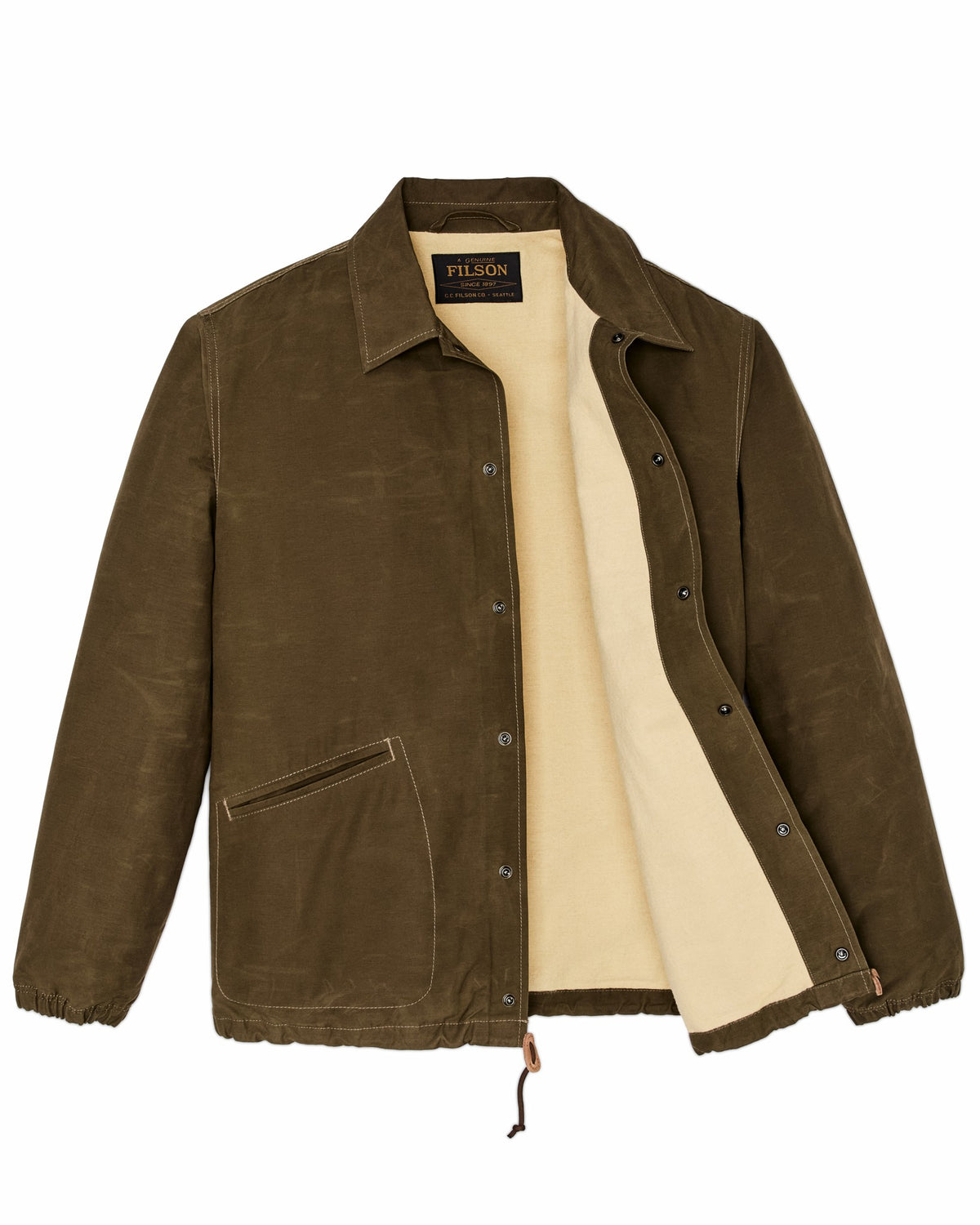 Filson Featured / Dry Wax Windbreaker - Military Olive