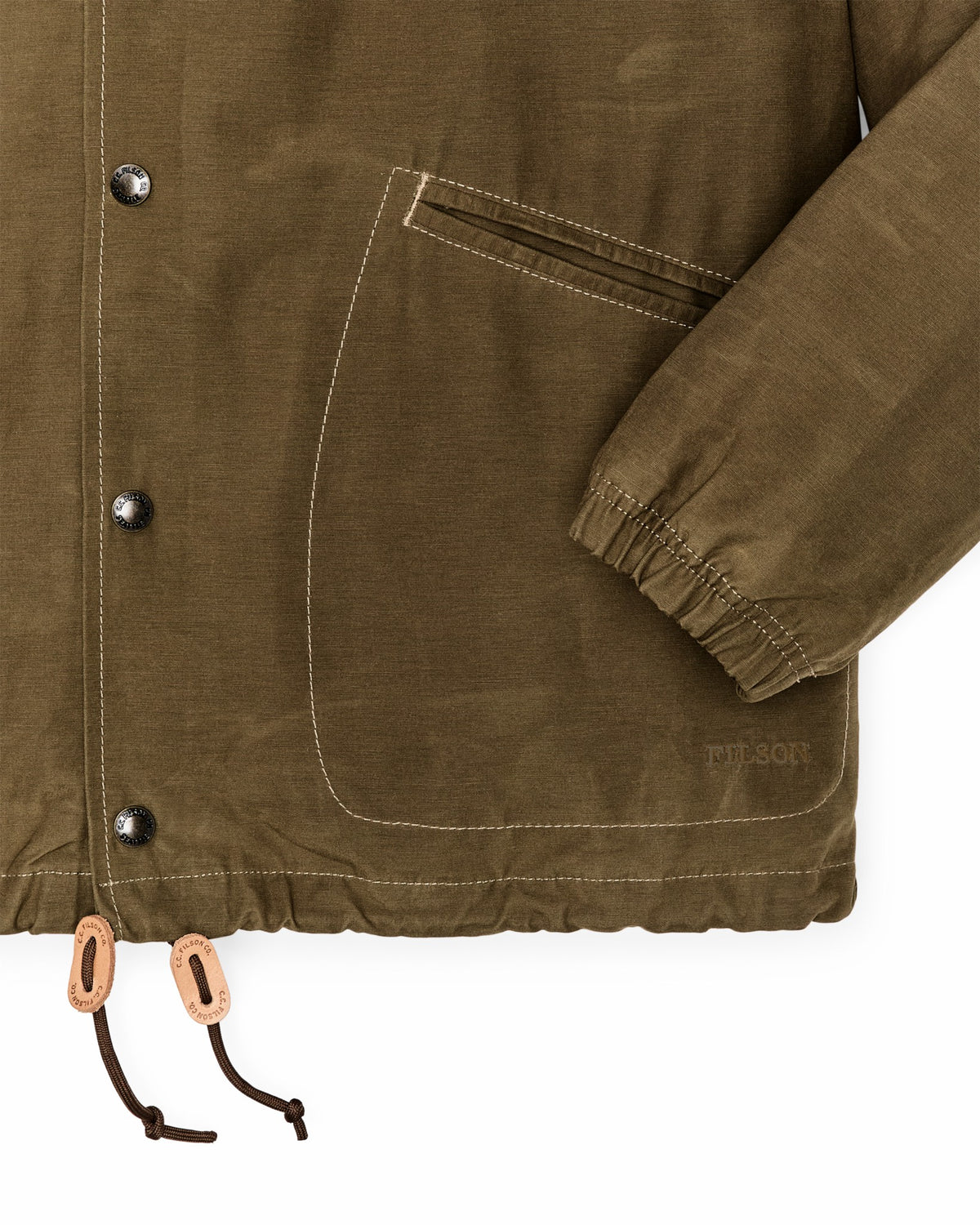 Filson Featured / Dry Wax Windbreaker - Military Olive