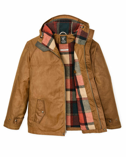 Filson New / Filson X Freeman Wool Lined Raincoat - Dark Tan / Amber Spruce
