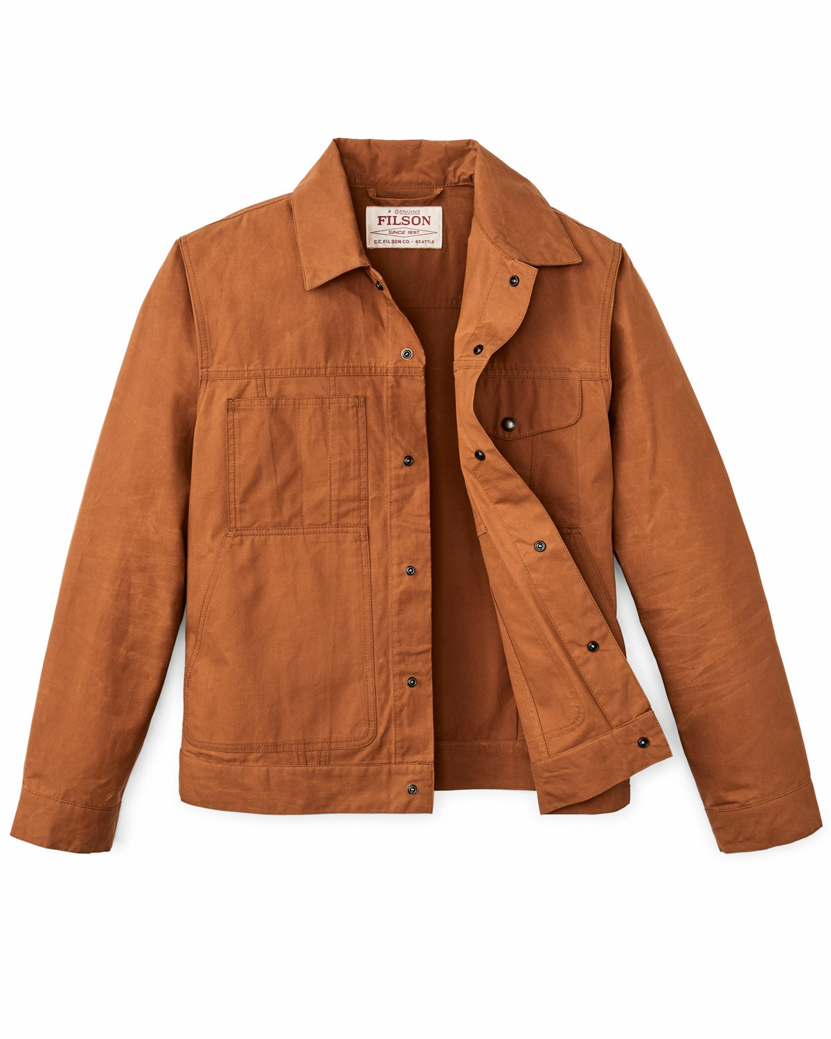 Filson Recommended / Dry Wax Short Cruiser Jacket - Bourbon