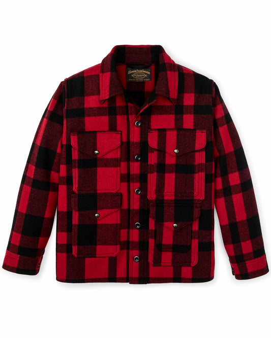 Filson Popular / 1940s Mackinaw Wool Cruiser Jacket - Red / Black Heritage Plaid