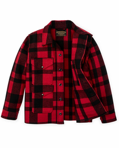 Filson Popular / 1940s Mackinaw Wool Cruiser Jacket - Red / Black Heritage Plaid