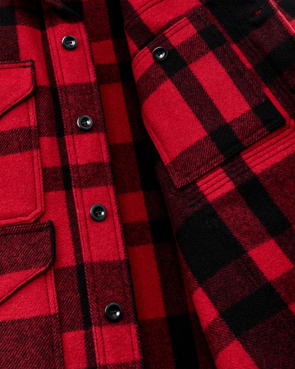 Filson Popular / 1940s Mackinaw Wool Cruiser Jacket - Red / Black Heritage Plaid