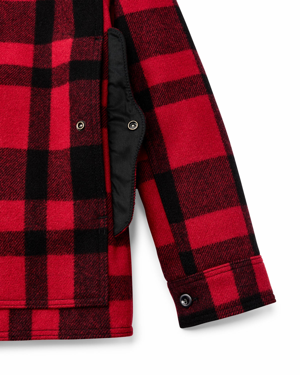 Filson Popular / 1940s Mackinaw Wool Cruiser Jacket - Red / Black Heritage Plaid