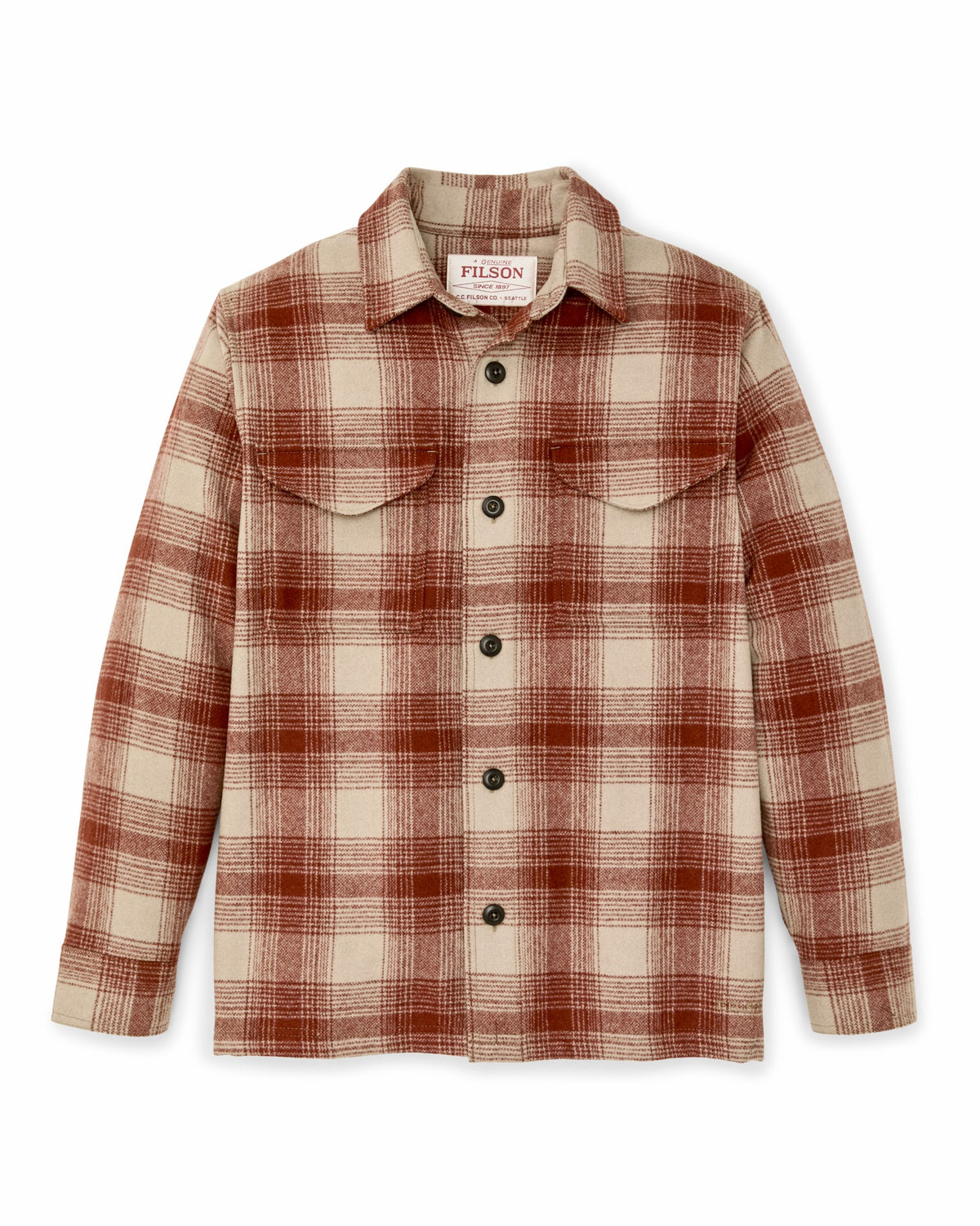 Filson Customer Favorite / Wool Jac-shirt - Brick Multi Plaid