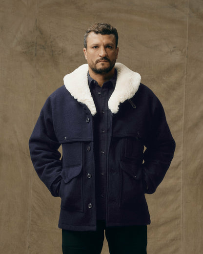 Filson Popular / Lined Mackinaw Wool Packer Coat - Dark Navy