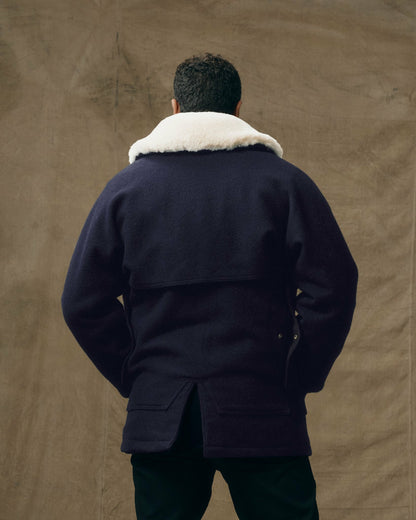 Filson Popular / Lined Mackinaw Wool Packer Coat - Dark Navy