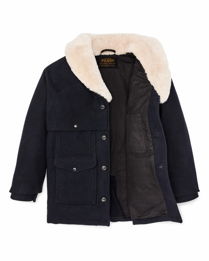 Filson Popular / Lined Mackinaw Wool Packer Coat - Dark Navy