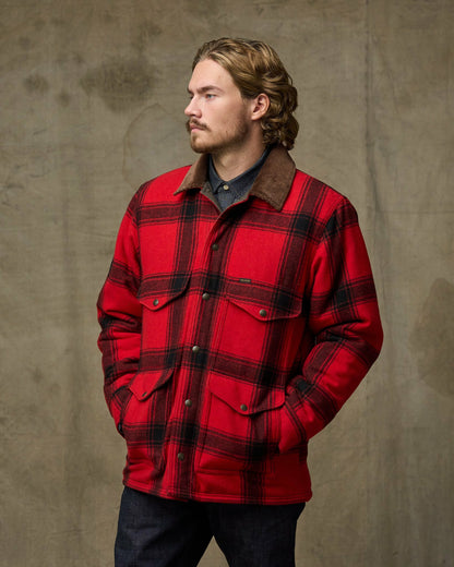 Filson Great Value / Spokane Insulated Cruiser Jacket - Red / Black Windowpane