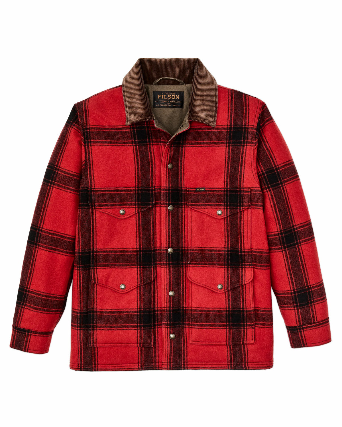 Filson Great Value / Spokane Insulated Cruiser Jacket - Red / Black Windowpane