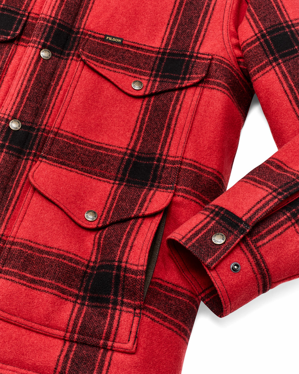 Filson Great Value / Spokane Insulated Cruiser Jacket - Red / Black Windowpane