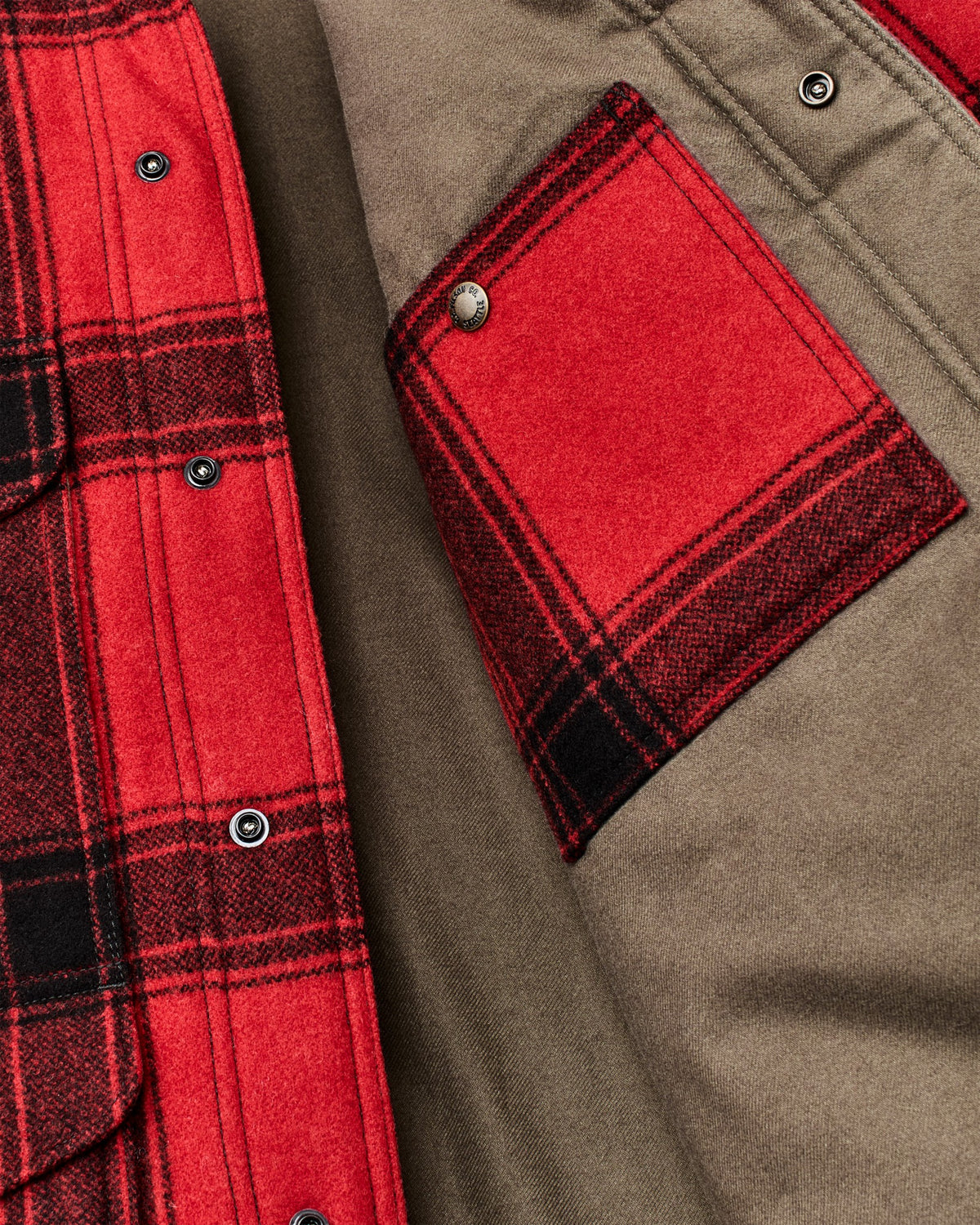 Filson Great Value / Spokane Insulated Cruiser Jacket - Red / Black Windowpane