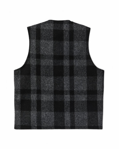 Filson Recommended / Mackinaw Wool Vest - Charcoal / Black Heritage Plaid
