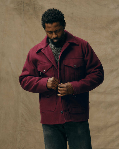Filson Discount / 1940s Mackinaw Wool Cruiser Jacket - Wine