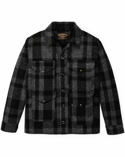 Filson Classic / 1940s Mackinaw Wool Cruiser Jacket - Charcoal / Black Heritage Plaid