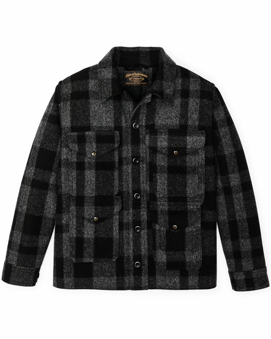 Filson Classic / 1940s Mackinaw Wool Cruiser Jacket - Charcoal / Black Heritage Plaid