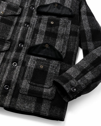 Filson Classic / 1940s Mackinaw Wool Cruiser Jacket - Charcoal / Black Heritage Plaid