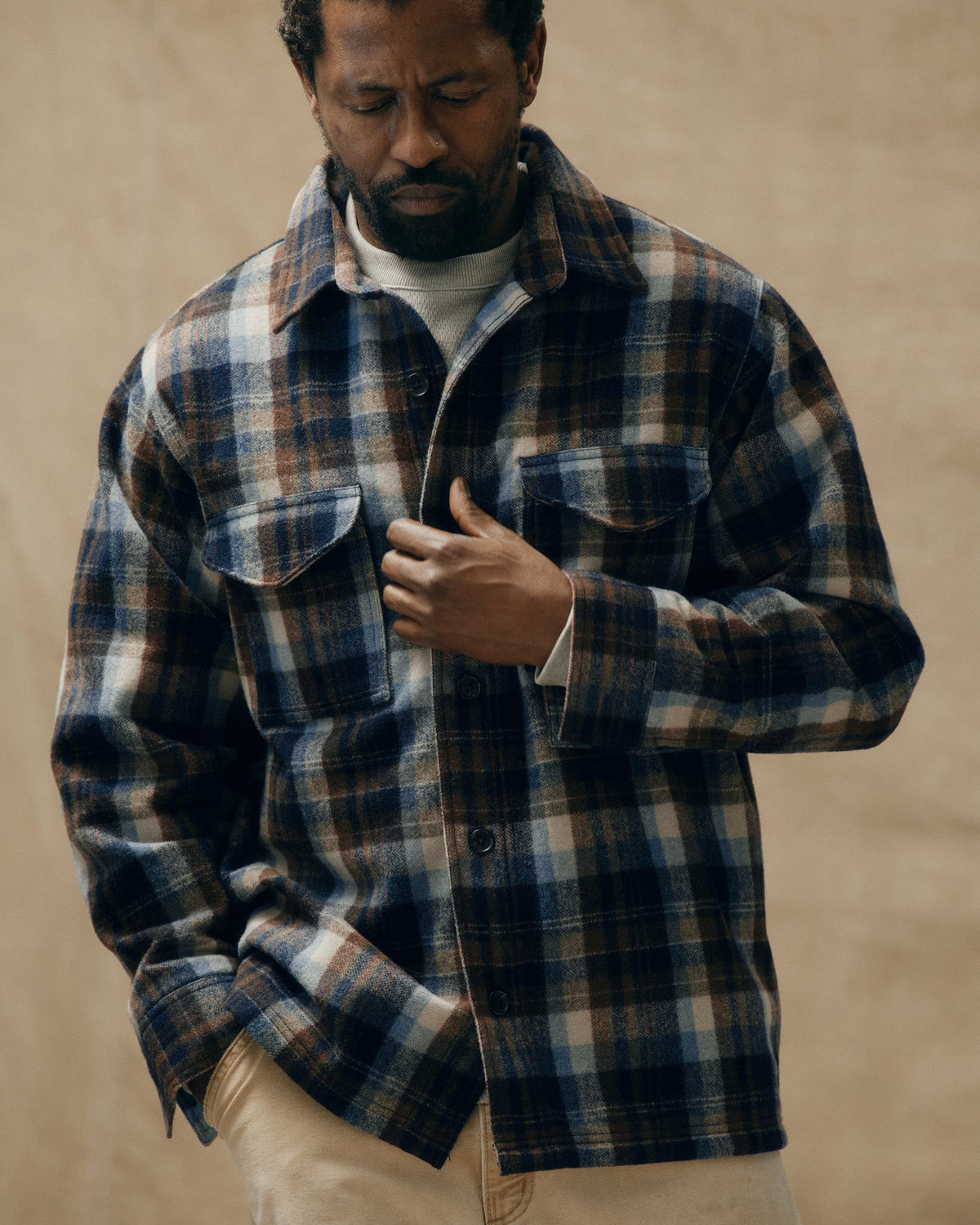 Filson Special Offer / Wool Jac-shirt - Brown / Light Blue Multi Plaid