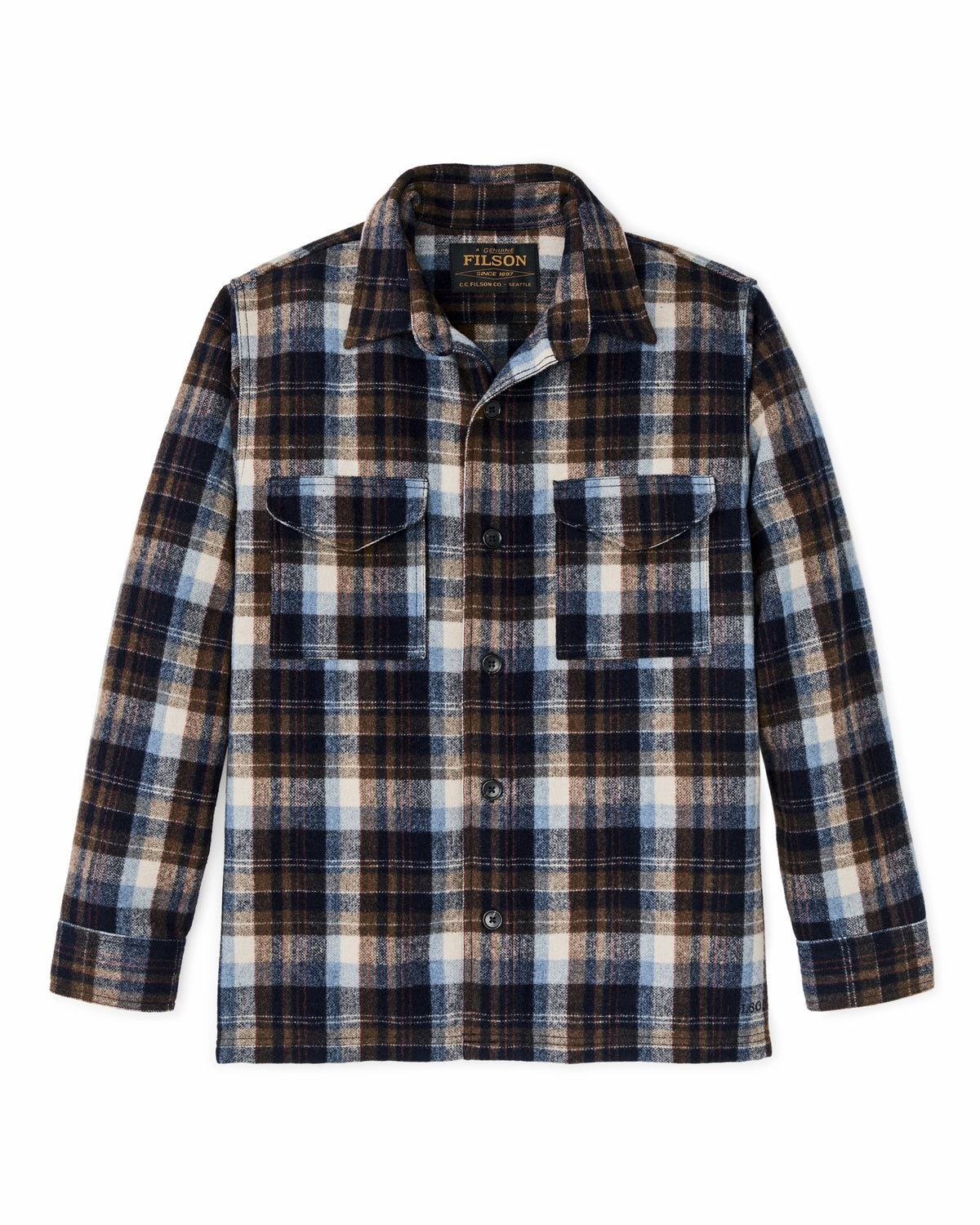 Filson Special Offer / Wool Jac-shirt - Brown / Light Blue Multi Plaid