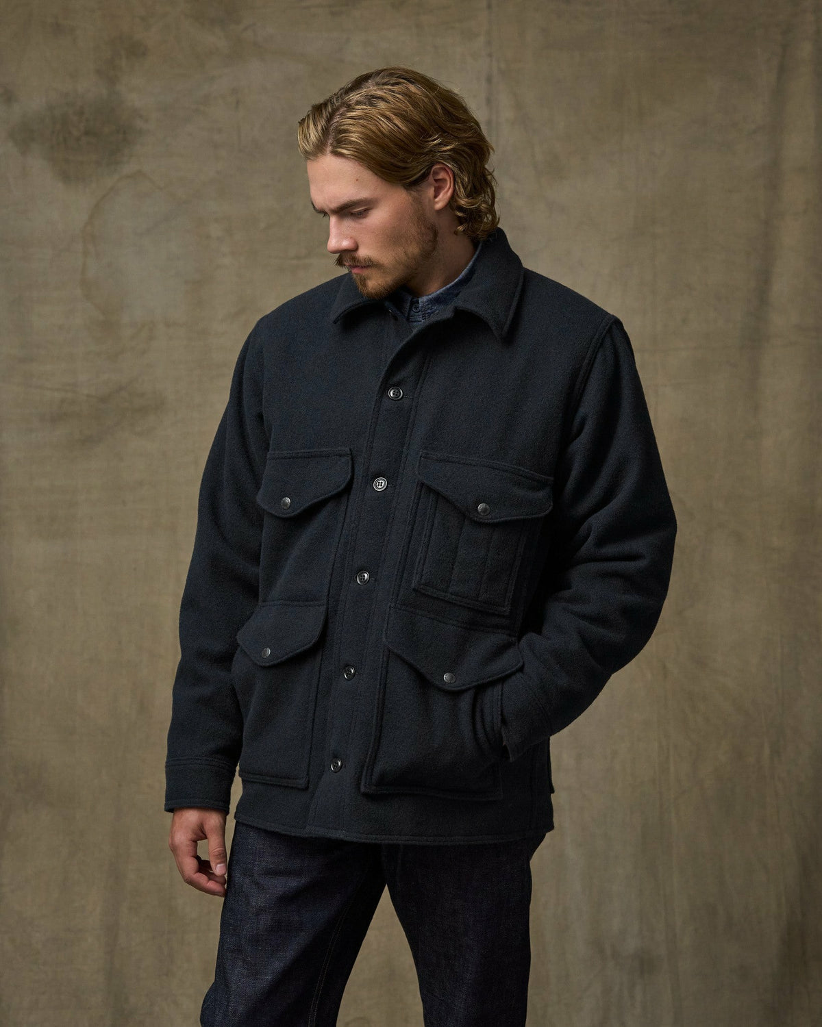 Filson Top Pick / Seattle Wool Cruiser Jacket - Navy