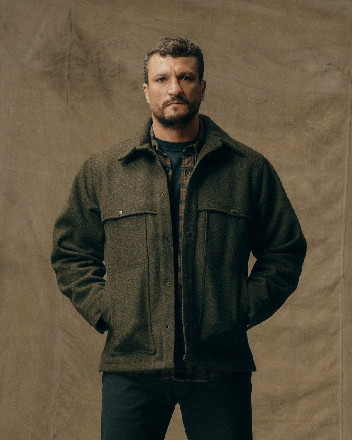 Filson Hot Sale / Mackinaw Wool Cape Coat - Forest Green