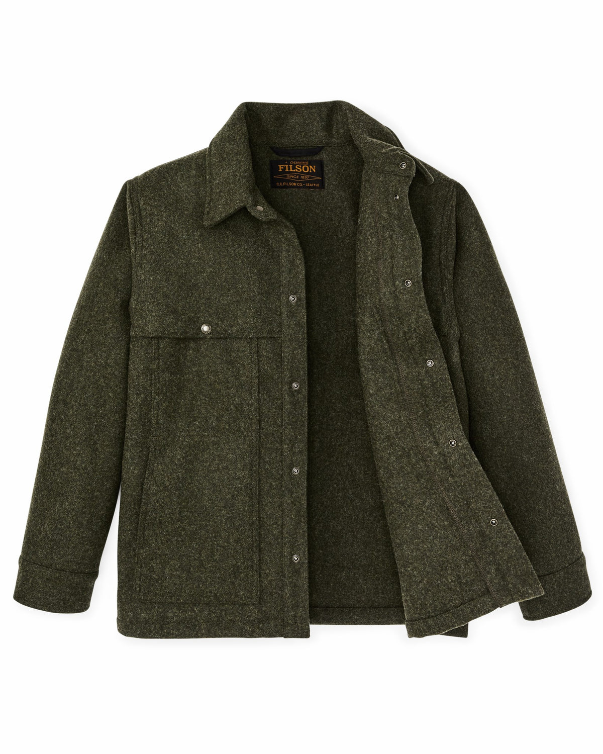 Filson Hot Sale / Mackinaw Wool Cape Coat - Forest Green