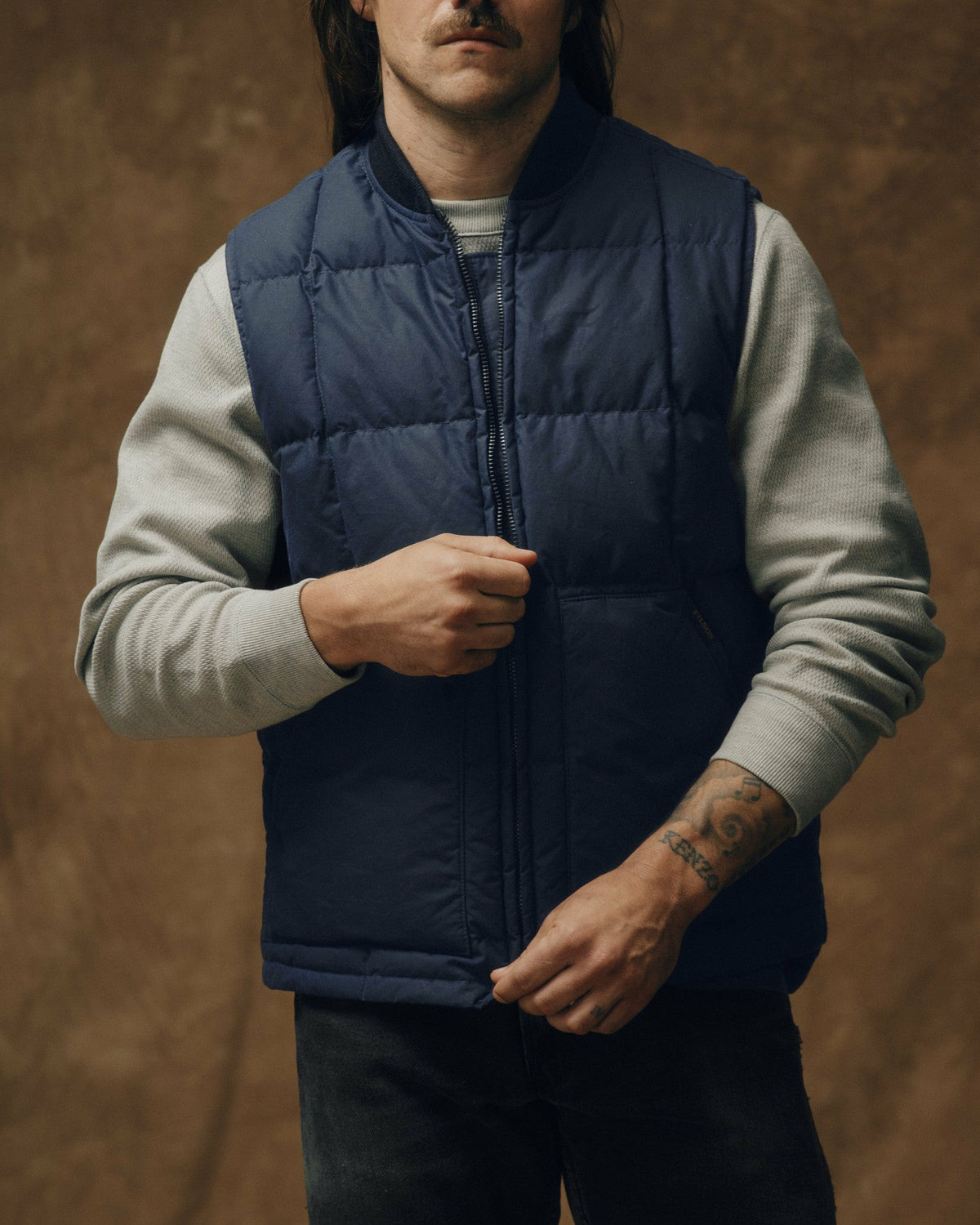 Filson Popular / Waxed Down Vest - Night Sky