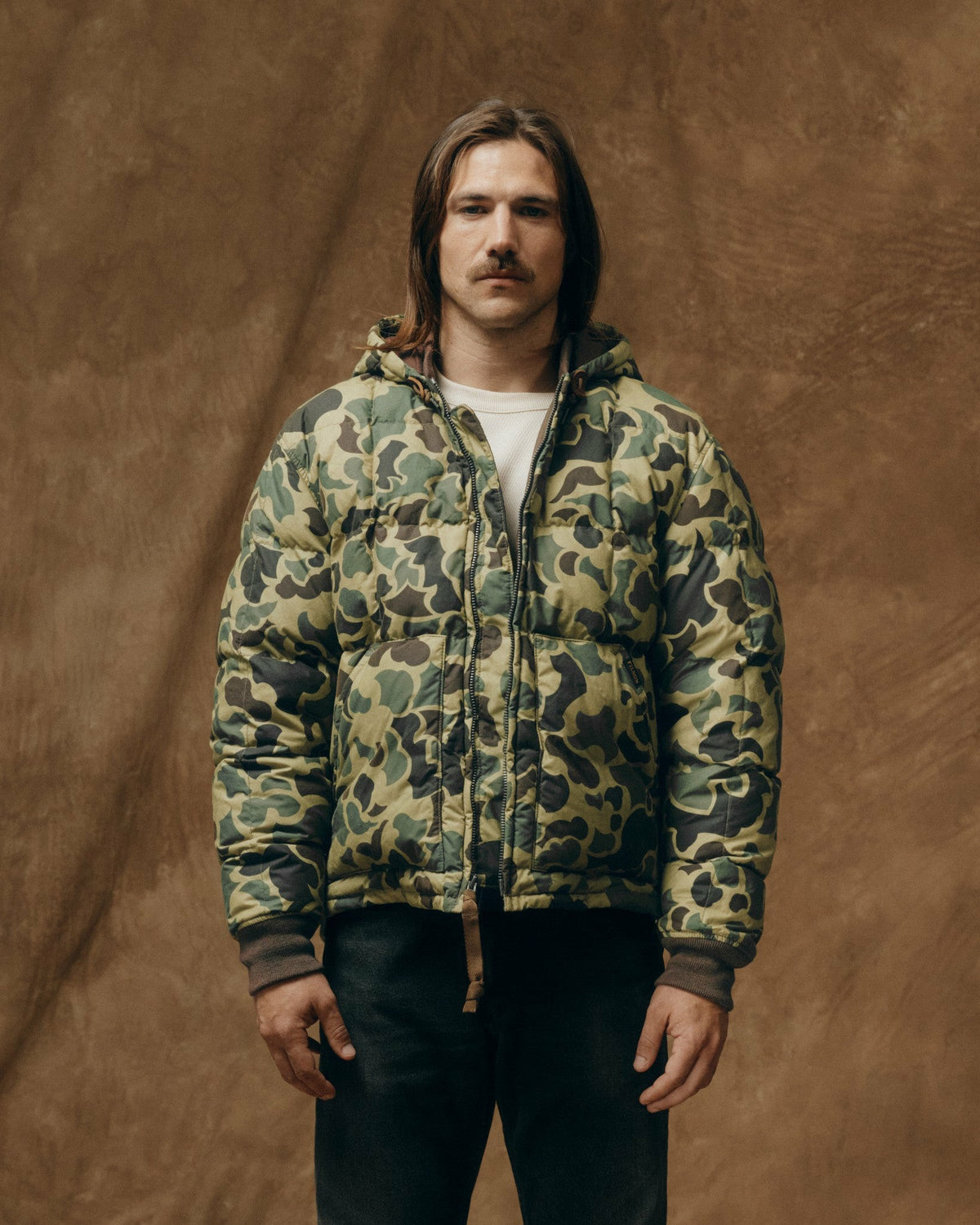 Filson Essential / Waxed Down Jacket - Tundra Shrub Camo