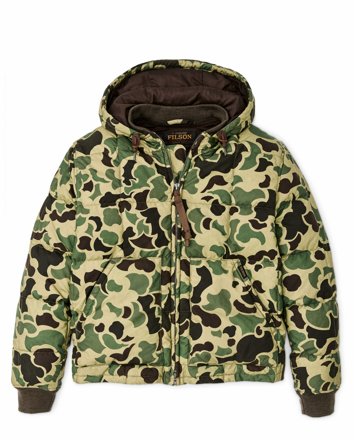 Filson Essential / Waxed Down Jacket - Tundra Shrub Camo