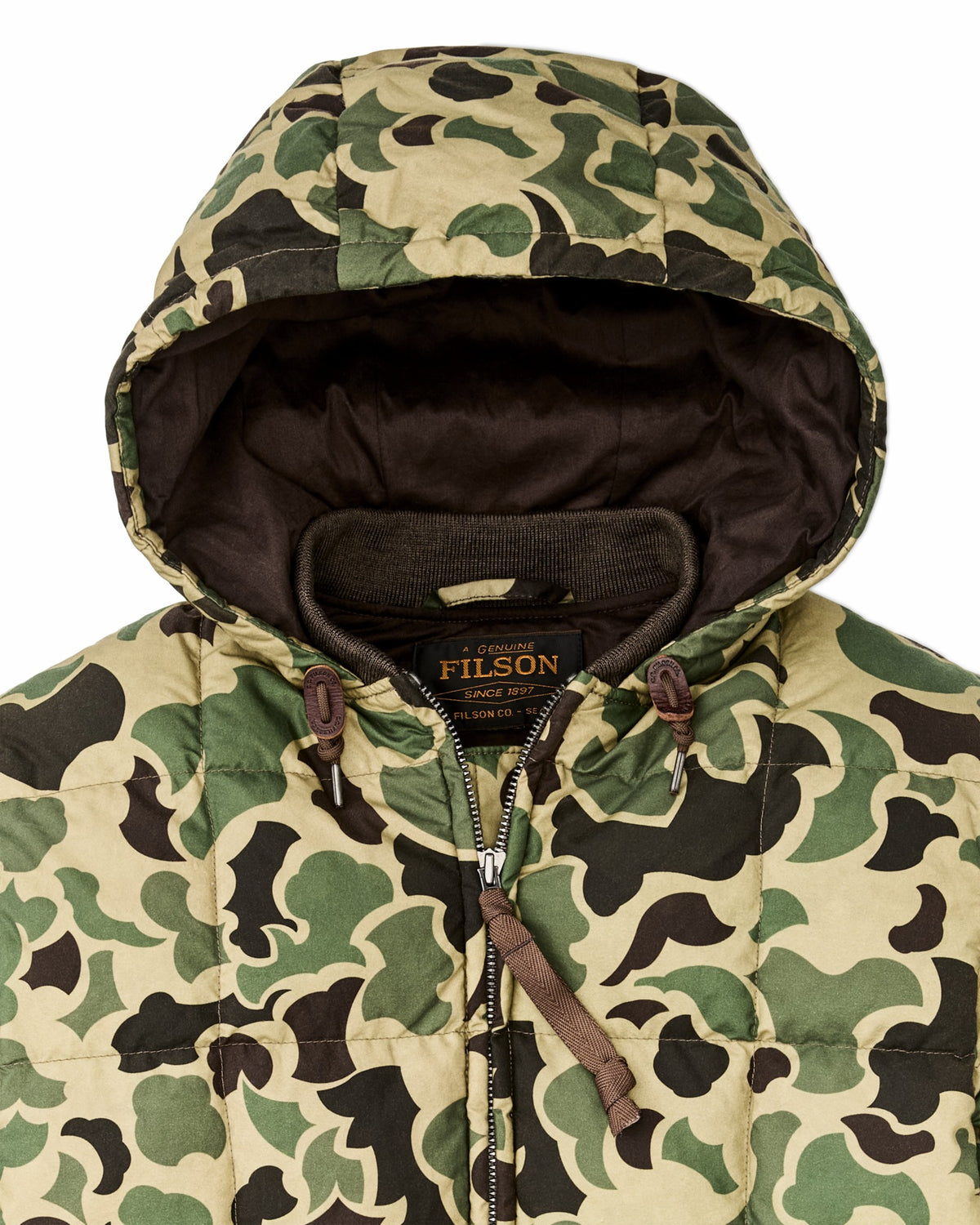Filson Essential / Waxed Down Jacket - Tundra Shrub Camo